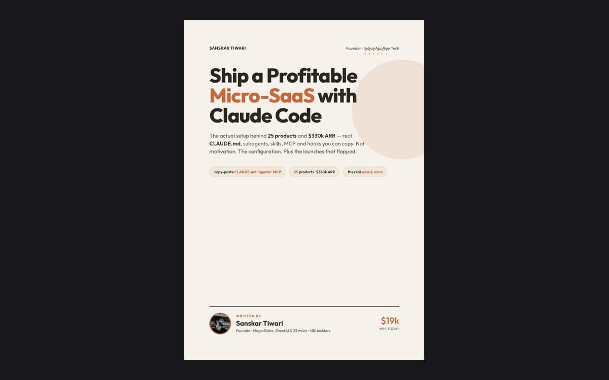 Ship a Profitable Micro-SaaS — The Book
