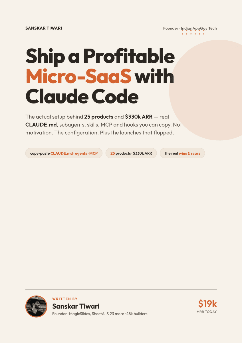 Ship a Profitable Micro-SaaS with Claude Code — playbook ebook cover