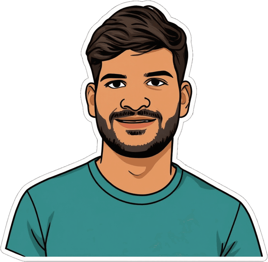 Cartoon sticker of Sanskar