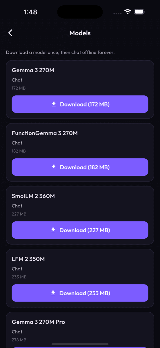 Open models, on-device