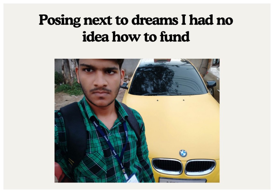 2018, next to a yellow BMW
